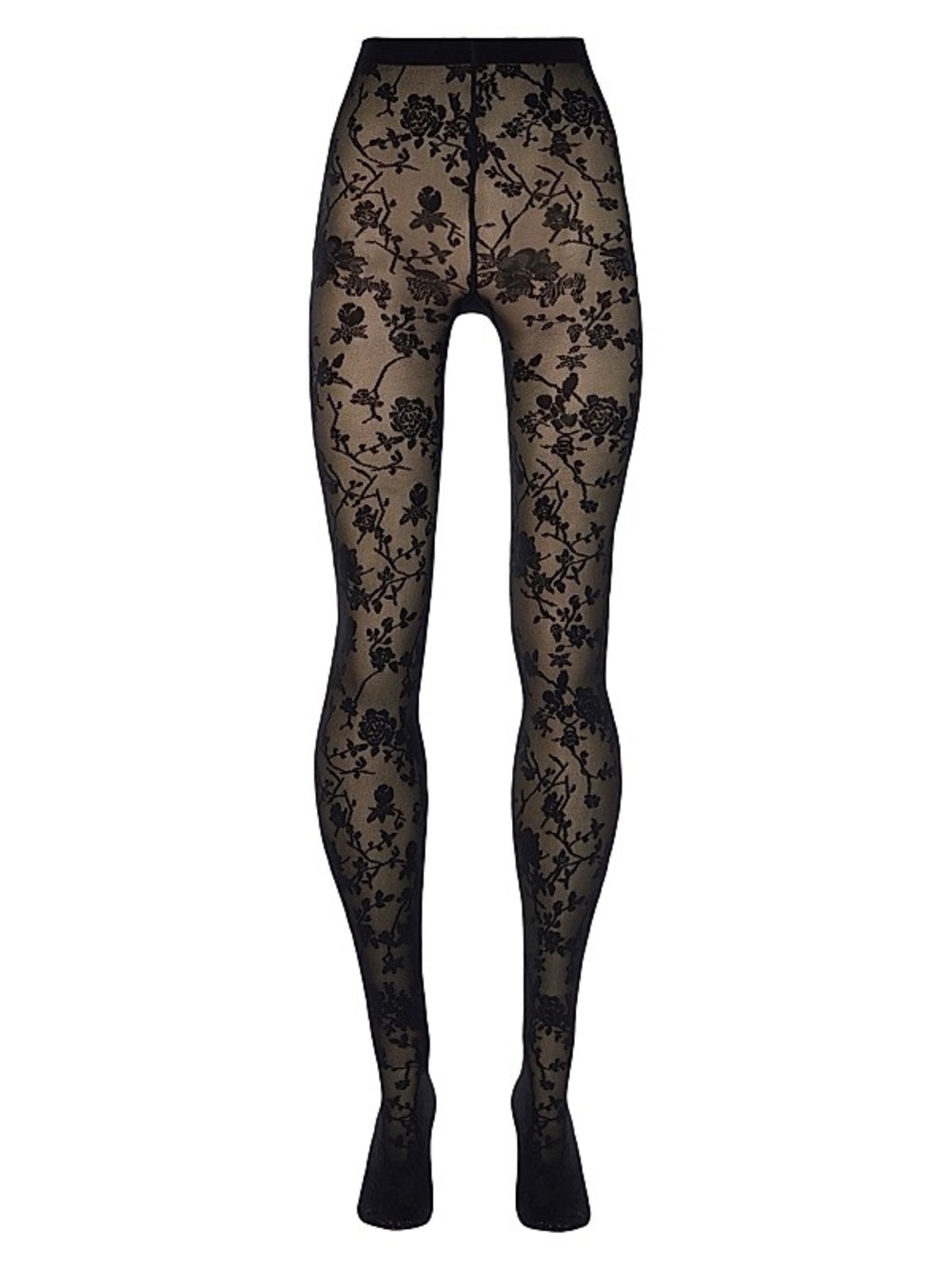 WOLFORD 17625 FLOWER TIGHTS NAVY SIZE SMALL NWT